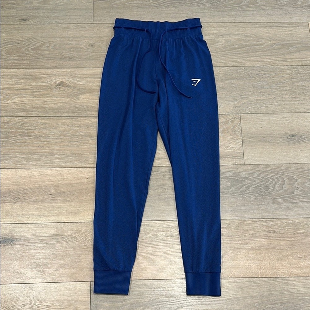 GYMSHARK Stellar Blue Marl Vital Seamless 2.0 Joggers Active Gym Workout Size XS